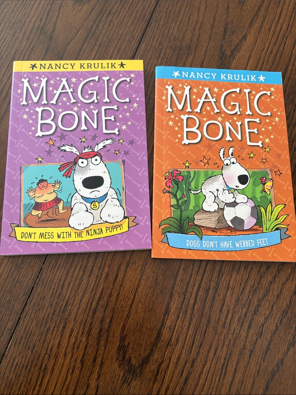 Nancy Krulik Magic Bone Book Set - Purple & Orange Covers